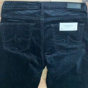 NWT AG Black Velvet pants, size 26